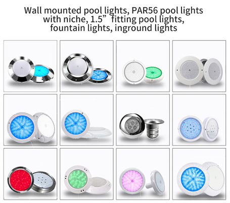 316LSS 260MM nell'ambito della luce dello stagno di acqua, IP68 piscina LED colorano le luci cambianti
